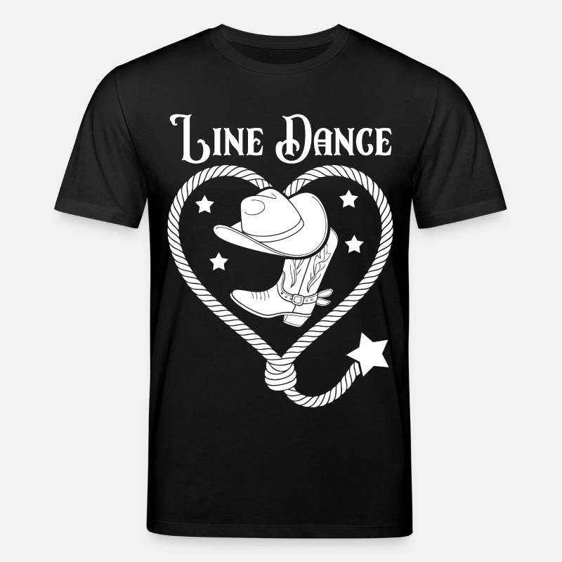 Line Dance Herz Lasso - Stanley/Stella Unisex Bio-T-Shirt CREATOR  - Schwarz