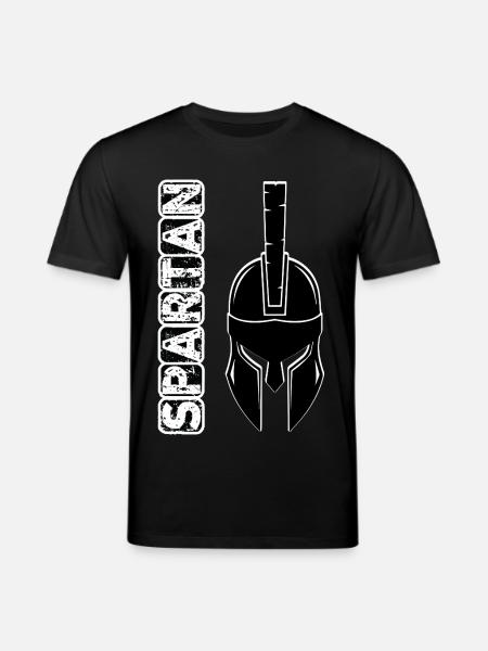 Black grunge spartan helmet - Stanley/Stella CREATOR Unisex Organic T-Shirt - black