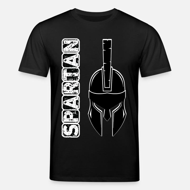 Schwarzer Grunge-Spartan-Helm - Stanley/Stella Unisex Bio-T-Shirt CREATOR  - Schwarz