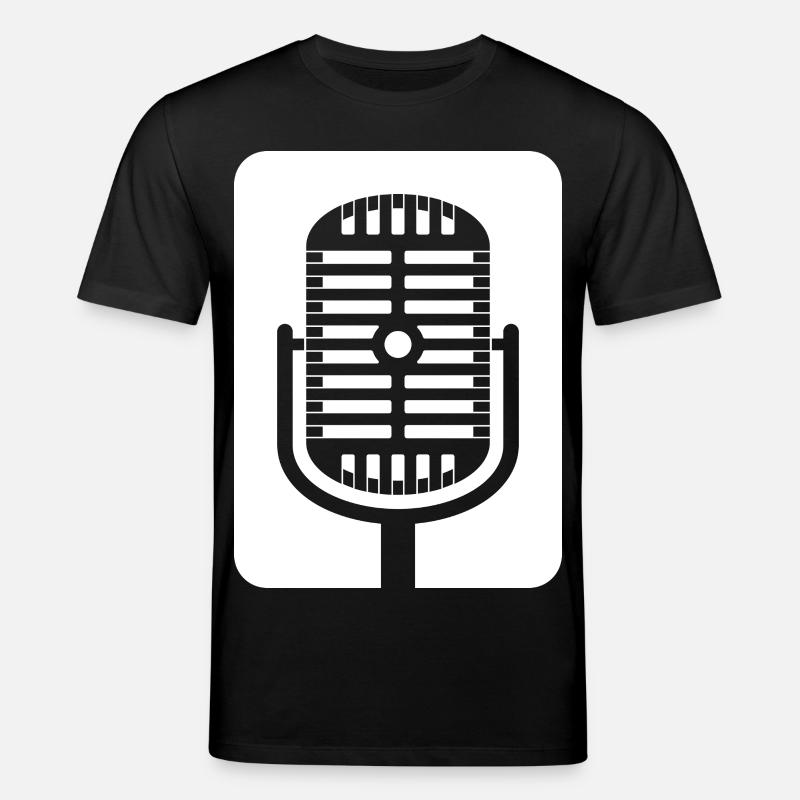 Retro-Mikrofon-Emblem - Stanley/Stella Unisex Bio-T-Shirt CREATOR  - Schwarz
