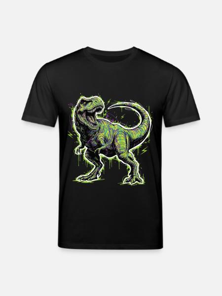 Tyrannosaur_electrique Dinosaur - Stanley/Stella CREATOR Unisex Organic T-Shirt - black