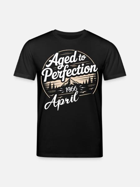 April 1966 birthday april 1966 - Stanley/Stella CREATOR Unisex Organic T-Shirt - black