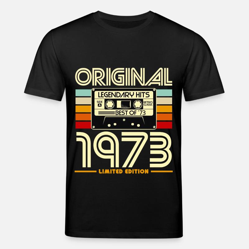 Original 1973 Cassette Rétro - T-shirt bio CREATOR Stanley/Stella Unisexe - noir