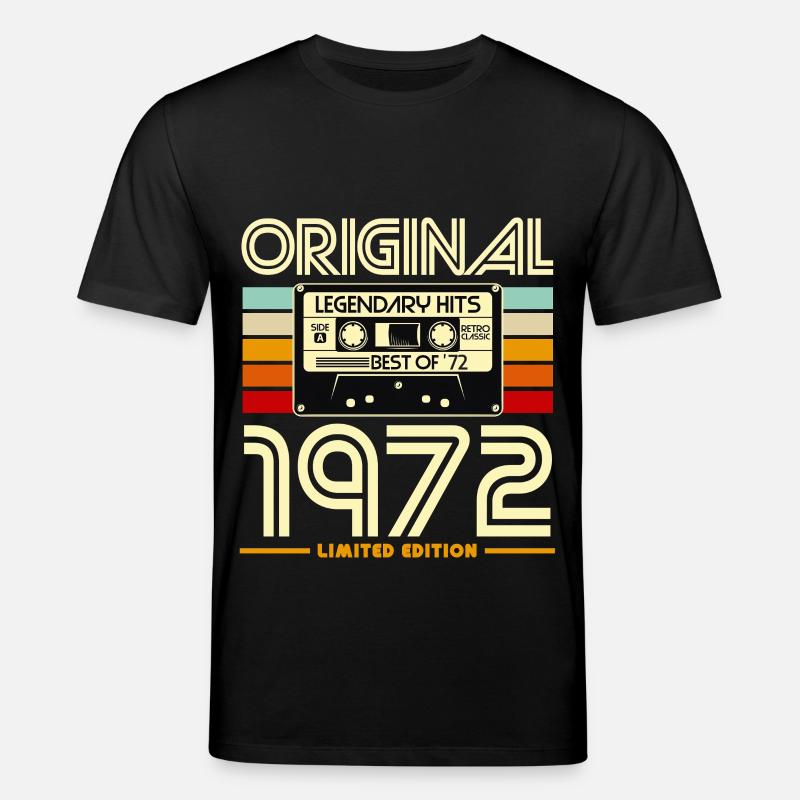 Original 1972 Retro Cassette - Stanley/Stella CREATOR Unisex Organic T-Shirt - black