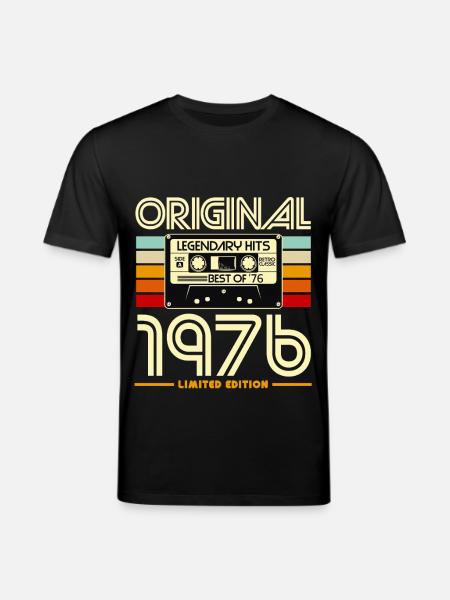 Original 1976 Retro Cassette - Stanley/Stella CREATOR Unisex Organic T-Shirt - black