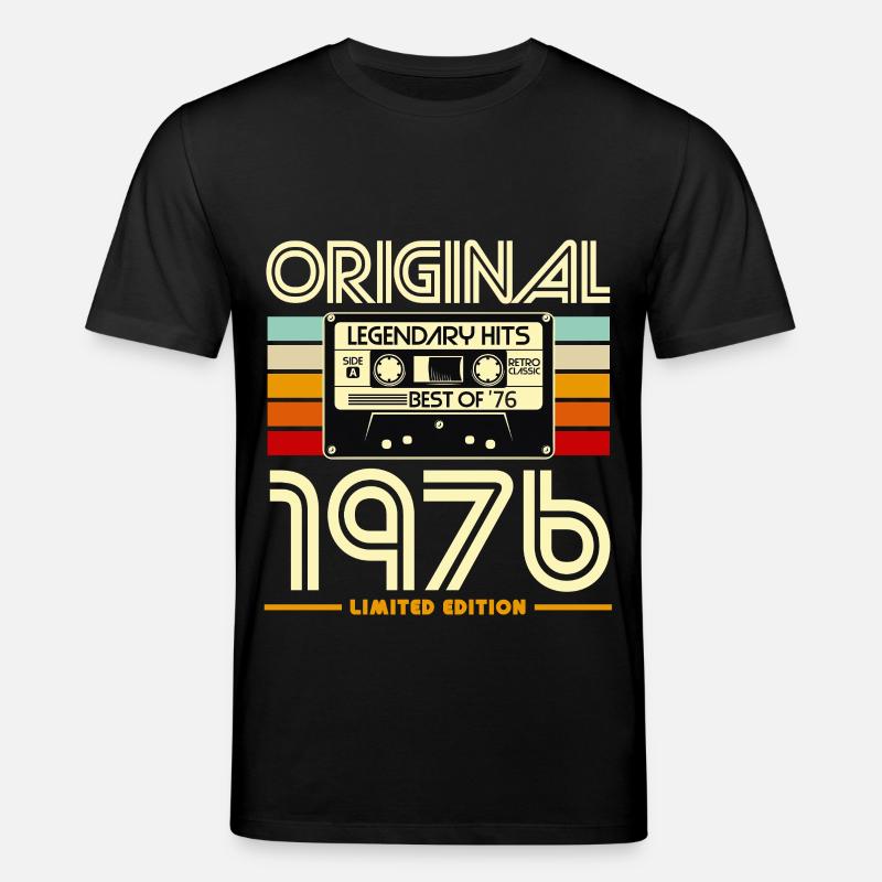 Originale Retro-Kassette von 1976 - Stanley/Stella Unisex Bio-T-Shirt CREATOR  - Schwarz