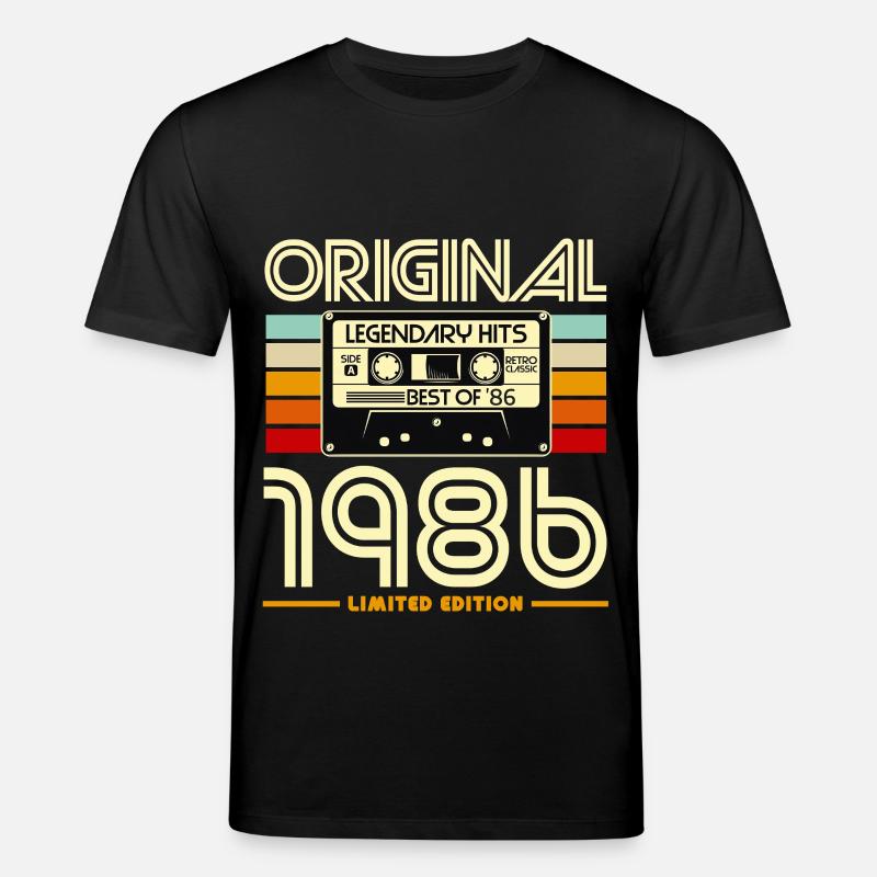 Cassette 1986 Édition Limitée - T-shirt bio CREATOR Stanley/Stella Unisexe - noir