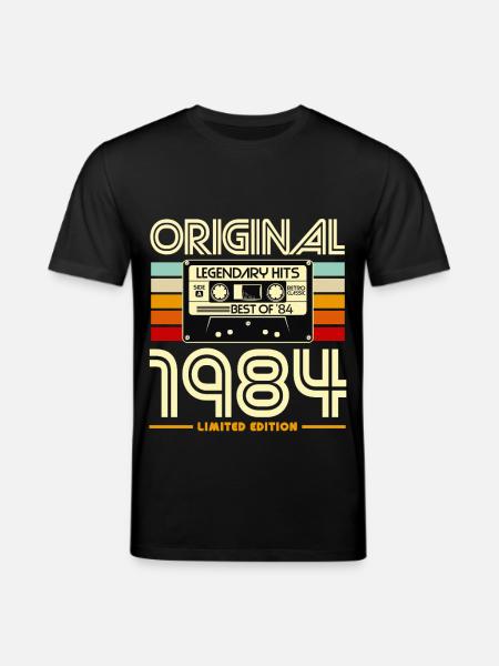 Original 1984 Retro Cassette - Stanley/Stella CREATOR Unisex Organic T-Shirt - black