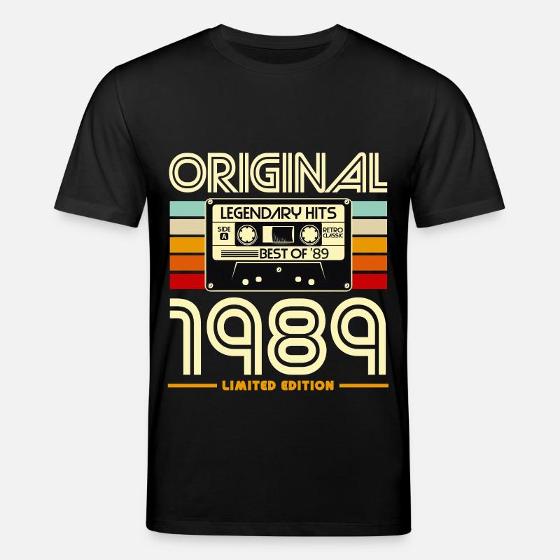 1989 Cassette Retro Édition Limitée - T-shirt bio CREATOR Stanley/Stella Unisexe - noir