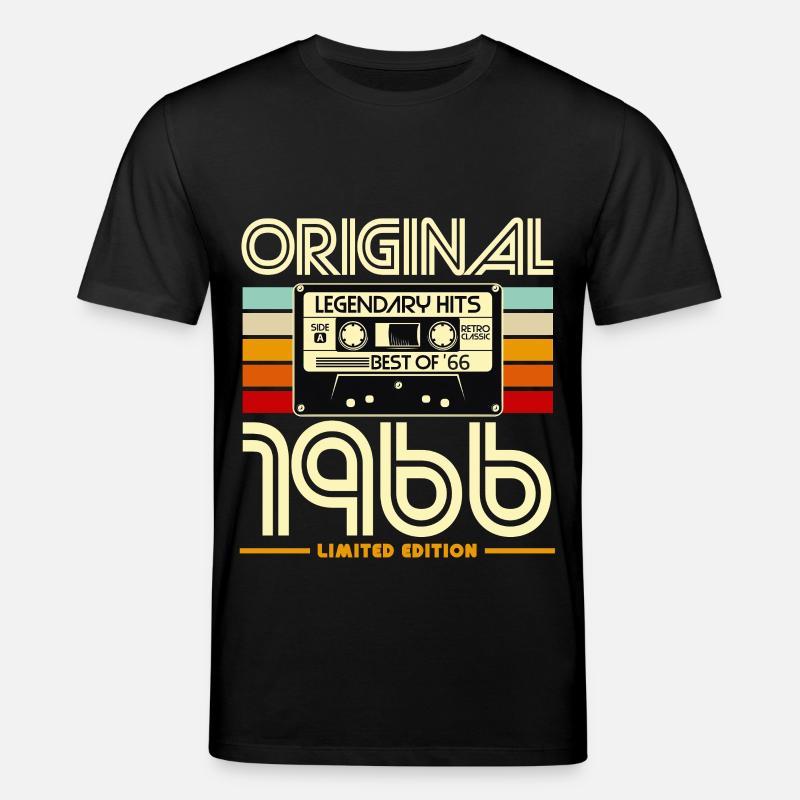 Original 1966 Cassette Retro - T-shirt bio CREATOR Stanley/Stella Unisexe - noir