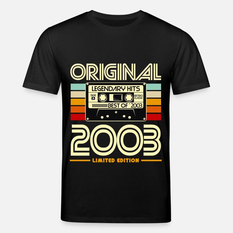Retro 2003 Kassette Limited - Stanley/Stella Unisex Bio-T-Shirt CREATOR  - Schwarz