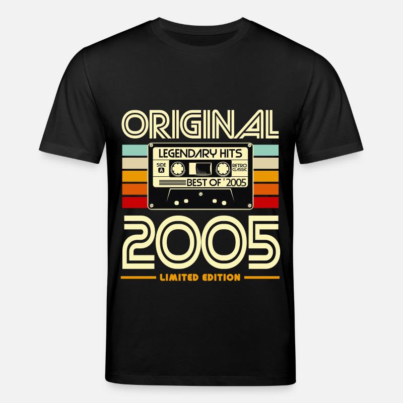 Original 2005 Cassette Retro - T-shirt bio CREATOR Stanley/Stella Unisexe - noir