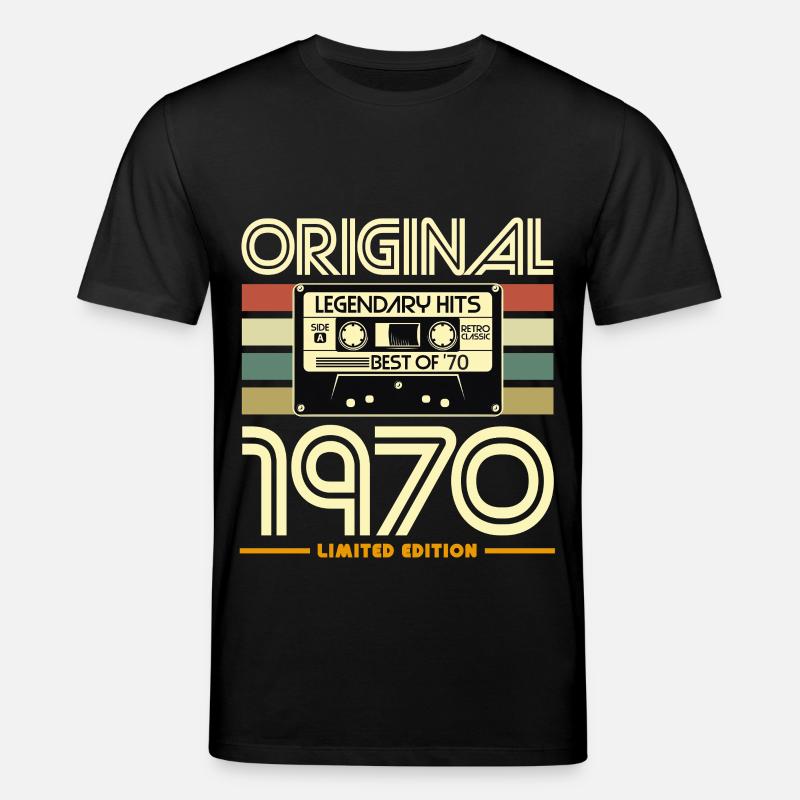 Cassette Rétro 1970 Originale - T-shirt bio CREATOR Stanley/Stella Unisexe - noir