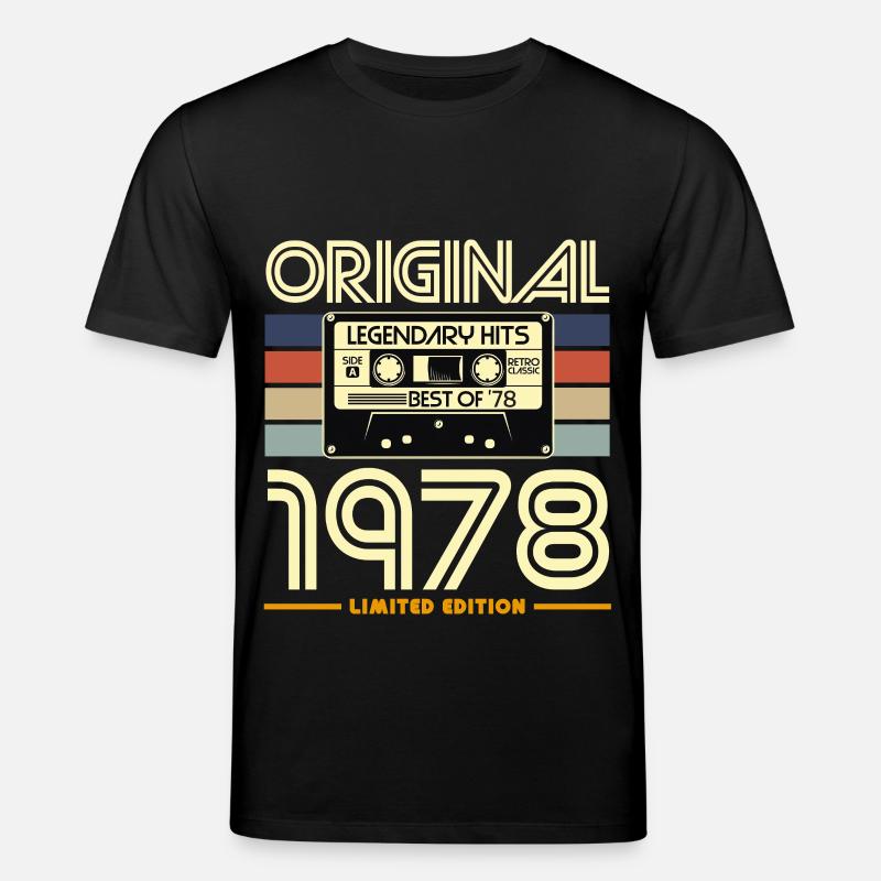 Original 1978 Cassette Rétro Édition - T-shirt bio CREATOR Stanley/Stella Unisexe - noir