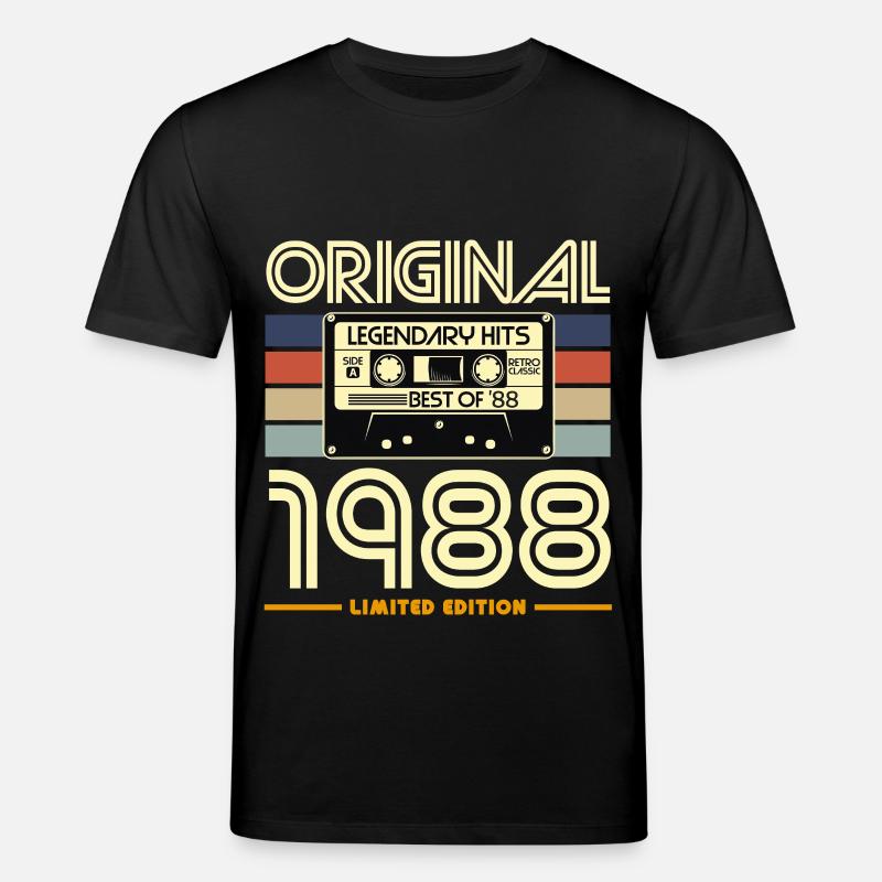 Cassette Retro 1988 Édition Limitée - T-shirt bio CREATOR Stanley/Stella Unisexe - noir