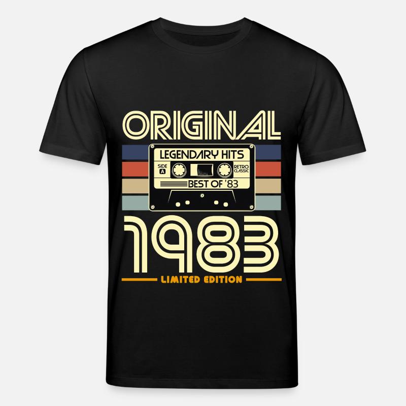 Original 1983 Retro Cassette - Stanley/Stella CREATOR Unisex Organic T-Shirt - black