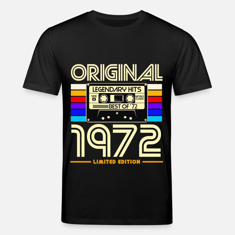 Cassette 1972 Edition Limitée - T-shirt bio CREATOR Stanley/Stella Unisexe - noir