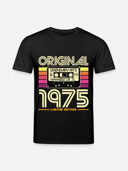 Original 1975 Cassette Limited - Stanley/Stella CREATOR Unisex Organic T-Shirt - black