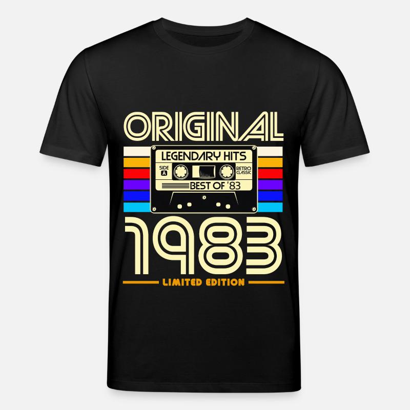 Original 1983 Retro Cassette - T-shirt bio CREATOR Stanley/Stella Unisexe - noir