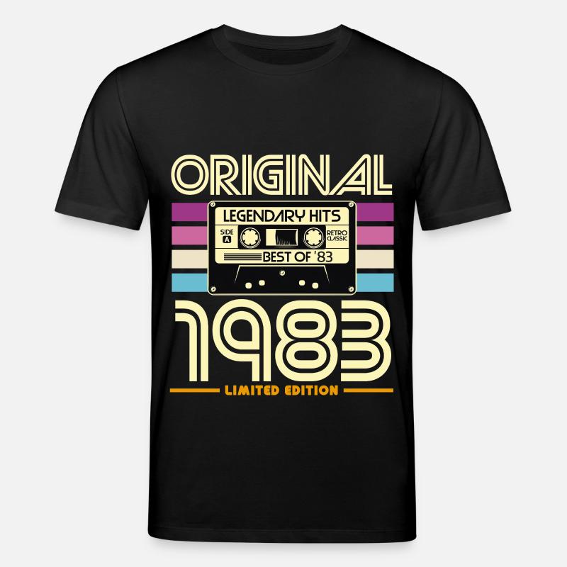 Retro Kassette 1983 Legende - Stanley/Stella Unisex Bio-T-Shirt CREATOR  - Schwarz
