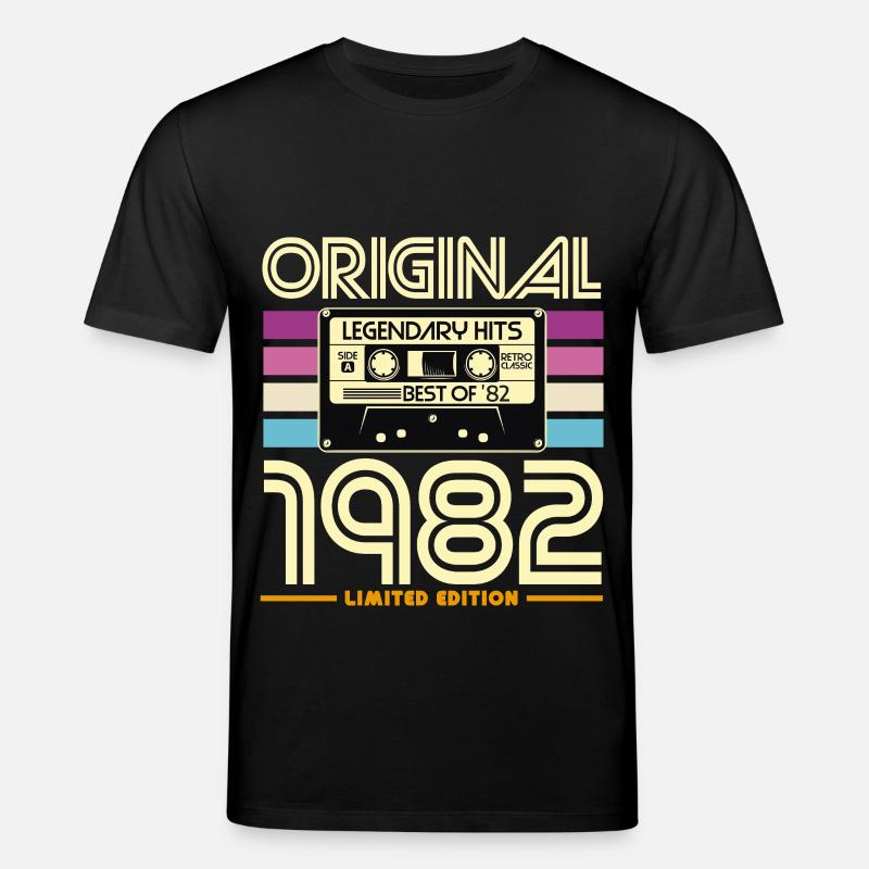 Original 1982 Retro Hits Cassette - T-shirt bio CREATOR Stanley/Stella Unisexe - noir