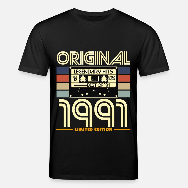 Original 1991 Retro Hits - T-shirt bio CREATOR Stanley/Stella Unisexe - noir