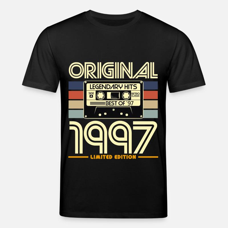 Original 1997 Cassette Retro - T-shirt bio CREATOR Stanley/Stella Unisexe - noir