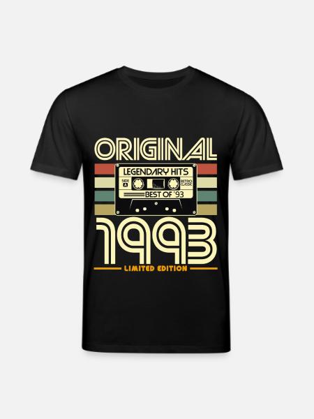 1993 Retro Hits Limited Edition - Stanley/Stella CREATOR Unisex Organic T-Shirt - black