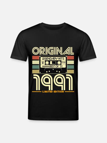 Original 1991 Limited Edition Retro - Stanley/Stella CREATOR Unisex Organic T-Shirt - black