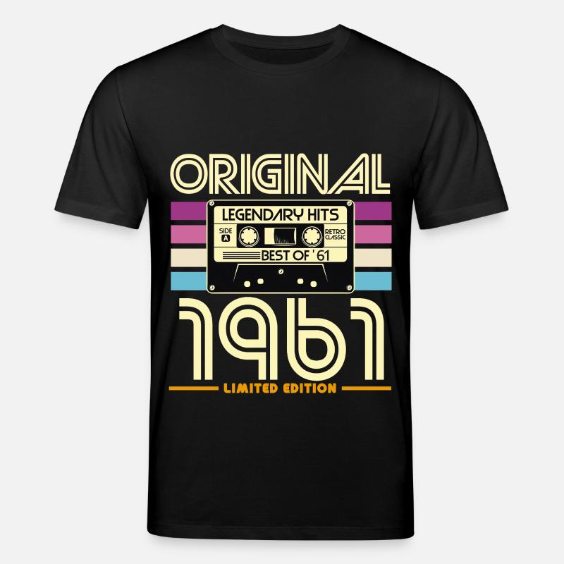 Original 1961 Cassette Rétro Edition - T-shirt bio CREATOR Stanley/Stella Unisexe - noir
