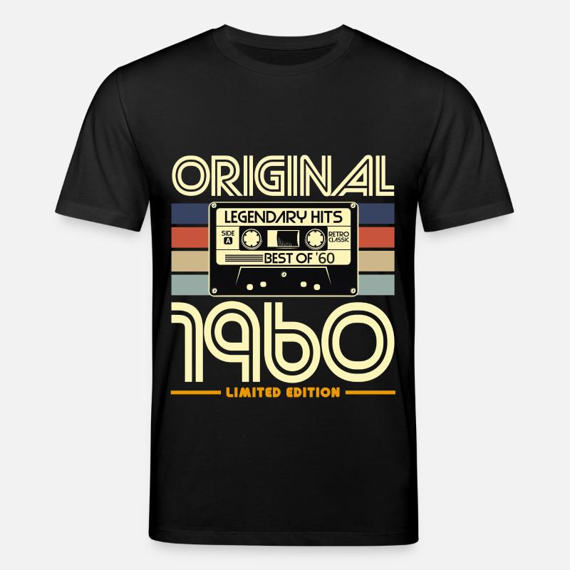 Original 1960's Retro Cassette - Stanley/Stella CREATOR Unisex Organic T-Shirt - black