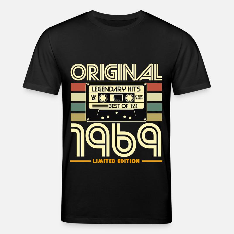 Original 1969 Rétro Cassette - T-shirt bio CREATOR Stanley/Stella Unisexe - noir