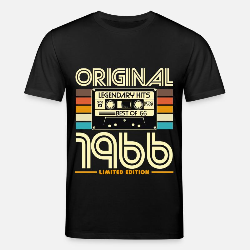 Cassette 1966 Légendes Retro - T-shirt bio CREATOR Stanley/Stella Unisexe - noir