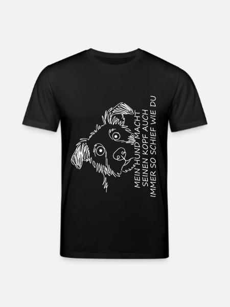 Hundeporträt mit lustigem Spruch - Stanley/Stella Unisex Bio-T-Shirt CREATOR  - Schwarz