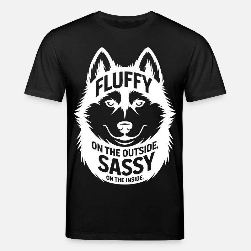 Fluffy Outside Sassy Inside Husky - Stanley/Stella CREATOR Unisex Organic T-Shirt - black