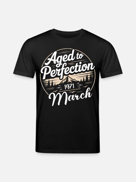 Birthday present march 1971 - Stanley/Stella CREATOR Unisex Organic T-Shirt - black