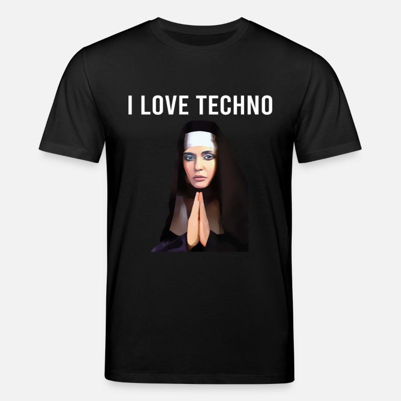 J’adore Techno Nun - T-shirt bio CREATOR Stanley/Stella Unisexe - noir