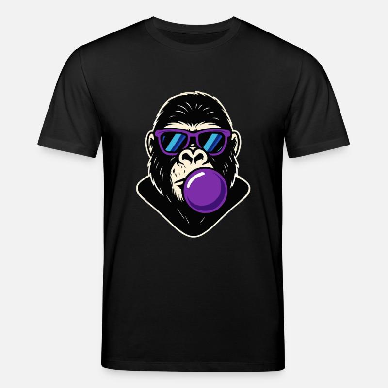 Gorille à bulles - T-shirt bio CREATOR Stanley/Stella Unisexe - noir