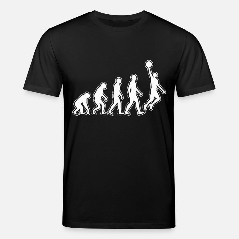 Evolution to basketball player - Stanley/Stella CREATOR Unisex Organic T-Shirt - black