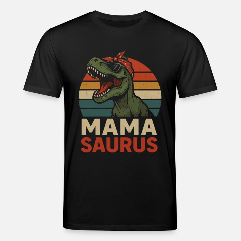 Mamasaurus Dino Mama Design - T-shirt bio CREATOR Stanley/Stella Unisexe - noir