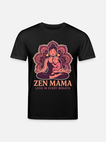 Zen-Mama Mandala - Stanley/Stella CREATOR Unisex Organic T-Shirt - black