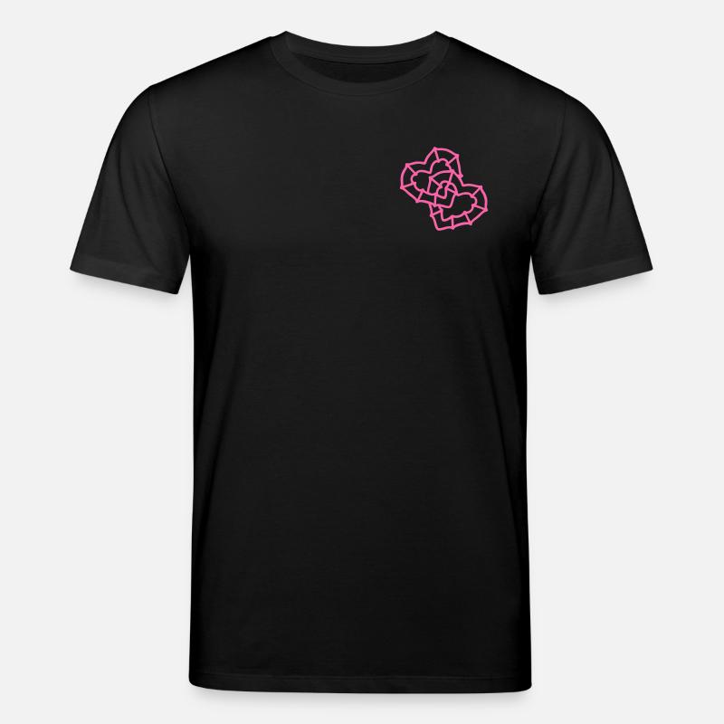 Des cœurs entrelacés - T-shirt bio CREATOR Stanley/Stella Unisexe - noir