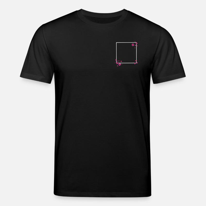 Quadrat Blüten Pink - Stanley/Stella Unisex Bio-T-Shirt CREATOR - Schwarz