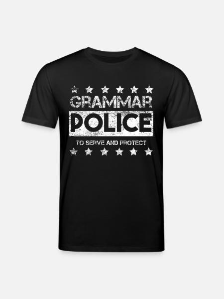 Police grammaire - T-shirt bio CREATOR Stanley/Stella Unisexe - noir