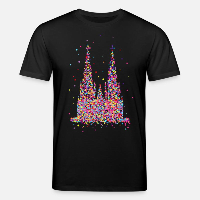Kölner Dom, Konfetti - Stanley/Stella Unisex Bio-T-Shirt CREATOR  - Schwarz