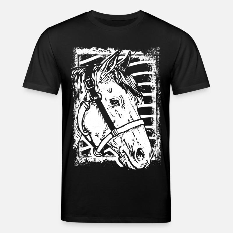 Reiten - Reiter - Pferd - Pferdekopf - Stanley/Stella Unisex Bio-T-Shirt CREATOR  - Schwarz