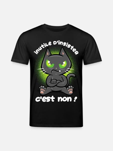 Chat têtu - T-shirt bio CREATOR Stanley/Stella Unisexe - noir
