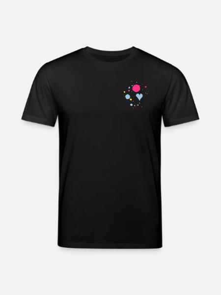 Farbkleckse,Tropfen und Herz - Stanley/Stella Unisex Bio-T-Shirt CREATOR - Schwarz