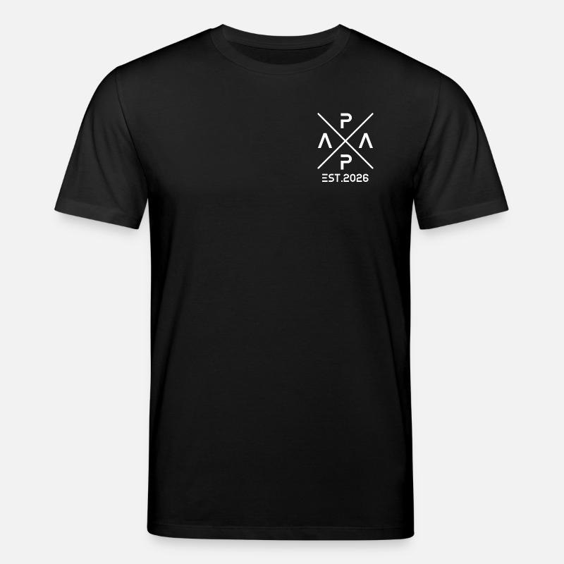 Werdender Vater 2026 Papa Geschenk Spruch - Stanley/Stella Unisex Bio-T-Shirt CREATOR  - Schwarz