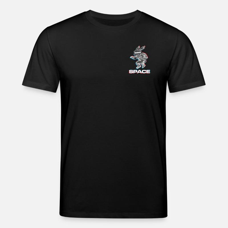 Abstrakter Space Bunny mit 3D-Effekt - Stanley/Stella Unisex Bio-T-Shirt CREATOR  - Schwarz